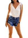 Cloud Ten Go Girl Go V-neck Bodysuit In Cheetah White Print