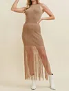 Cloud Ten Kayla Dress In Taupe In Brown