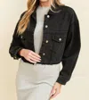 Cloud Ten Long Sleeve Denim Jacket In Black In Black