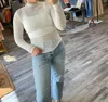 Cloud Ten Patterned Lace Long Sleeve In White