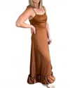 Cloud Ten Polly Puff Dress In Rust In Brown