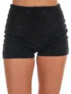 Cloud Ten Stadium Lights Rhinestone Shorts In Black In Black