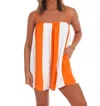 Cloud Ten Tailgate Mood Striped Romper In Orange In Orange