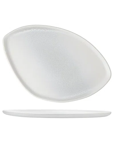 Cloud Terre Iceland Stoneware 13x9in Triangle Platter In White