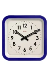 Cloudnola Big Railway Indoor/outdoor Square Clock In Blue