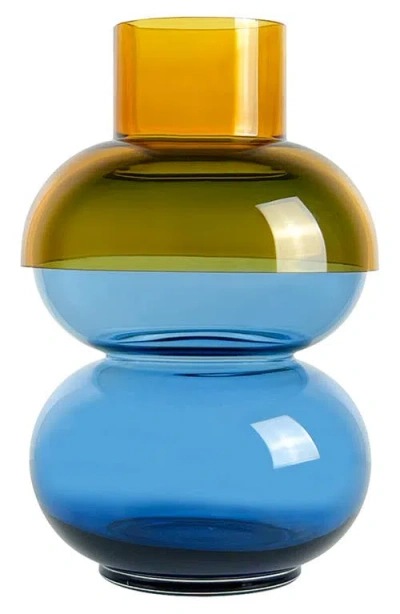 Cloudnola Bubble Reversible Vase In Blue/yellow