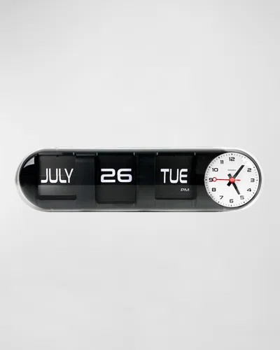 Cloudnola Capsule Clock & Calendar In Black