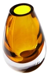 Cloudnola Drop Glass Vase In Yellow