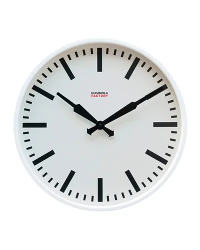 Cloudnola Factory Station Wall Clock In White