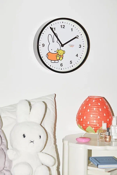 Cloudnola Miffy & Teddy Wall Clock In Black At Urban Outfitters