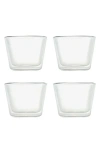 Cloudnola Rocks Set Of 4 Glasses In Transparent
