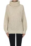 Clouds Alpaca-blend Turtleneck Pullover In Neutral