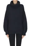 Clouds Alpaca-blend Turtleneck Pullover In Blue