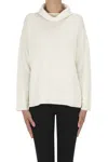 Clouds Cashmere Turtleneck Pullover In White
