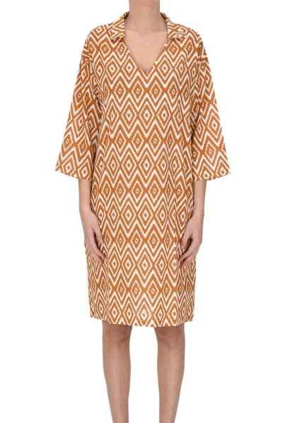 Clouds Tunic Dress In Brown