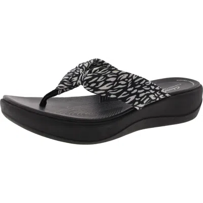 Cloudsteppers By Clarks 261698724075 Womens Cushioned Footbed Manmade Slide Sandals In Multi