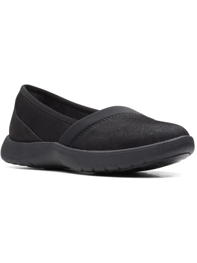 Cloudsteppers By Clarks Adella Pace Womens Faux Suede Slip-on Loafers In Black