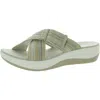 Cloudsteppers By Clarks Arla Wave Womens Open Toe Backless Slide Sandals In Multi