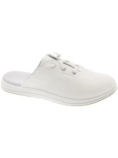 Cloudsteppers By Clarks Breeze Clara Womens Cushioned Footbed Canvas Slip-on Sneakers In White
