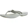 Cloudsteppers By Clarks Breeze Coral Womens Faux Leather Criss Cross Flip-flops