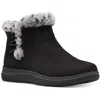 Cloudsteppers By Clarks Breeze Fur Womens Faux Fur Lined Ankle Boots In Black