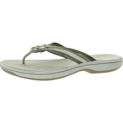 Cloudsteppers By Clarks Breeze Womens Open Toe Slip On Thong Sandals In Multi