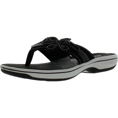 Cloudsteppers By Clarks Brinkley Flora H Womens Slides Slip On Thong Sandals In Black