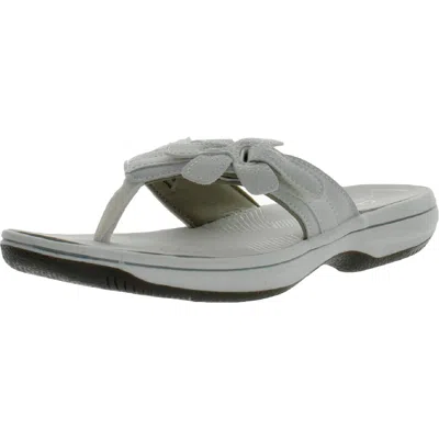 Cloudsteppers By Clarks Brinkley Flora H Womens Slides Slip On Thong Sandals In White