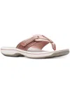 CLOUDSTEPPERS BY CLARKS BRINKLEY JAZZ WOMENS PATENT THONG FLAT SANDALS