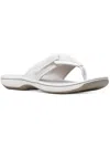 Cloudsteppers By Clarks Brinkley Jazzh Womens Toe-post Cushioned Footbed Flip-flops In White