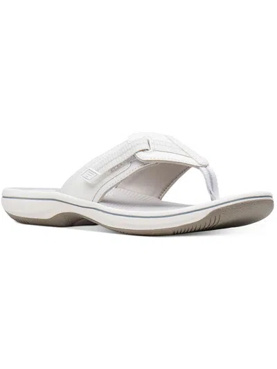 Cloudsteppers By Clarks Arla Glison Womens Printed Flip Flop Thong Sandals In White