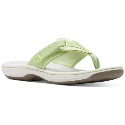 Cloudsteppers By Clarks Brinkley Jazz Womens Thong Slip On Flip-flops In Green