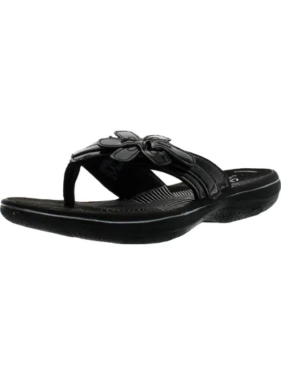 Cloudsteppers By Clarks Brinley Flora H Womens Slides Slip On Thong Sandals In Black