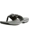 Cloudsteppers By Clarks Breeze Sea Womens Flip-flop Thong Thong Sandals In Silver