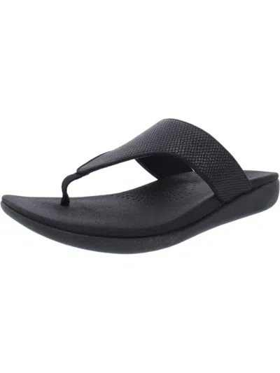 Cloudsteppers By Clarks Brio Vibe Womens Thong Slip On Flip-flops In Black