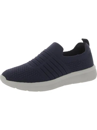 Cloudsteppers By Clarks Ezera Walk Womens Knit Padded Insole Slip-on Sneakers In Blue