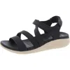 Cloudsteppers By Clarks Glide Hi Ella Womens Comfort Insole Open Toed Strappy Sandals In Black