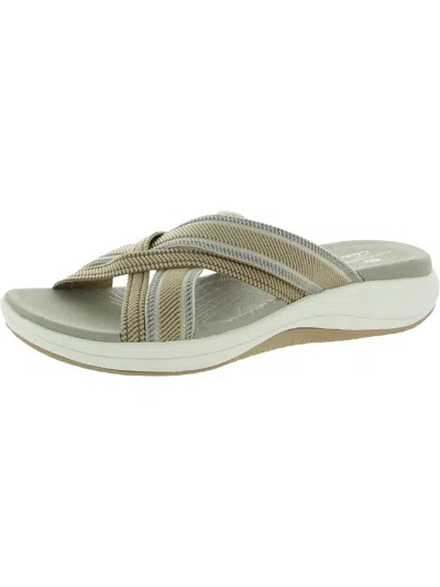 Cloudsteppers By Clarks Mira Isle Womens Strappy Machine Washable Slide Sandals In Multi