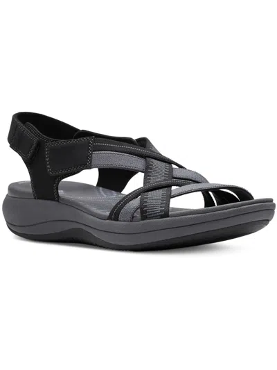 Cloudsteppers By Clarks Mira Ivy Womens Strappy Wedge Slingback Sandals In Black