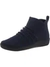 Cloudsteppers By Clarks Sillian Gemma Womens Faux Suede Zip Up Ankle Boots In Blue