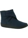 Cloudsteppers By Clarks Sillian Tana Womens Faux Leather Ankle Booties In Blue