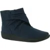 Cloudsteppers By Clarks Sillian Tana Womens Faux Leather Ankle Booties In Blue