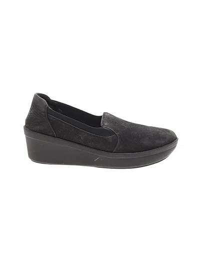 Pre-owned Cloudsteppers By Clarks Wedges In Black