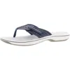 Cloudsteppers By Clarks Womens Adjustable Faux Leather Flip-flops In Multi