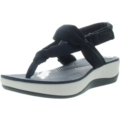 Cloudsteppers By Clarks Womens Cushioned Footbed Manmade Thong Sandals In Blue