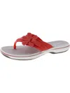 Cloudsteppers By Clarks Womens Faux Leather Slip On Thong Sandals In Pink