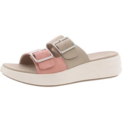 Cloudsteppers By Clarks Womens Open Back Man Made Slide Sandals In Multi