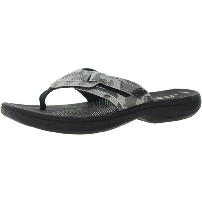 Cloudsteppers By Clarks Womens Padded Insole Flip-flops In Multi