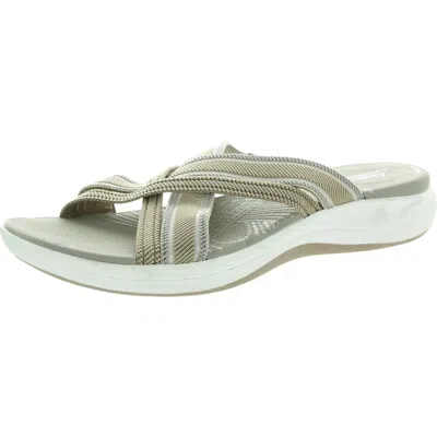 CLOUDSTEPPERS BY CLARKS WOMENS PADDED INSOLE OPEN TOE SLIDE SANDALS