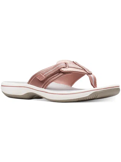 Cloudsteppers By Clarks Womens Slip On Outdoors Flip-flops In Beige